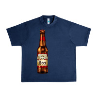 Navy red beer bottle Urban Heavy Tee - AdoDesignShop