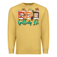 Antique Gold Candles with Fall Getting Lit Premium Sweatshirt - texasbilliewilder