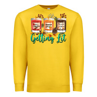 Lemon Candles with Fall Getting Lit Premium Sweatshirt - texasbilliewilder