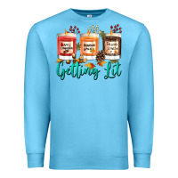 Ocean Blue Candles with Fall Getting Lit Premium Sweatshirt - texasbilliewilder