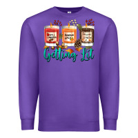 Purple Candles with Fall Getting Lit Premium Sweatshirt - texasbilliewilder
