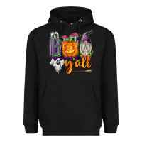 Black Boo Y'all Heavyweight Hoodie - texasbilliewilder