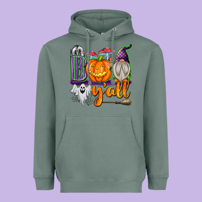 Boo Y'all Heavyweight Hoodie Designed By Texasbilliewilder