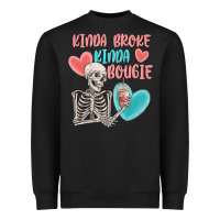 Kinda Broke Kinda Bougie Heavyweight Sweatshirt | Teevron