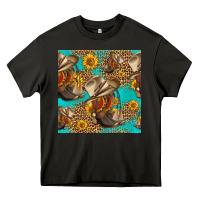 Asphalt western boots and hat seamless pattern Heavy Core Tee - HRA Design Shop