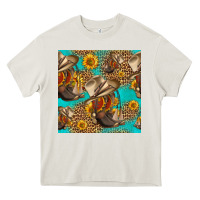 Cream western boots and hat seamless pattern Heavy Core Tee - HRA Design Shop