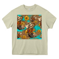 Mossy western boots and hat seamless pattern Heavy Core Tee - HRA Design Shop