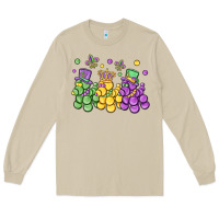 Mushroom mardi gras bead dogs Long Sleeve Tee - MaliasSmallBusiness