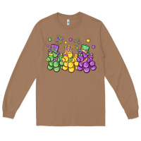 Toasted Coconut mardi gras bead dogs Long Sleeve Tee - MaliasSmallBusiness