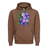 Chestnut Mayflower Plant Illustrations Zipper Hoodie - LillyAllenDesigns