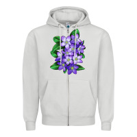 Dove Grey Mayflower Plant Illustrations Zipper Hoodie - LillyAllenDesigns