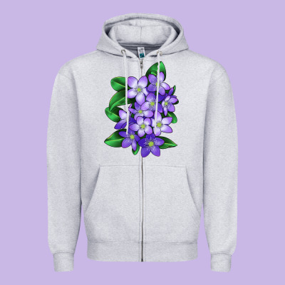 Mayflower Plant Illustrations Zipper Hoodie Designed By Lillyallendesigns
