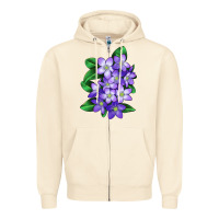 Sandshell Mayflower Plant Illustrations Zipper Hoodie - LillyAllenDesigns