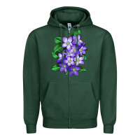 Sports Green Mayflower Plant Illustrations Zipper Hoodie - LillyAllenDesigns