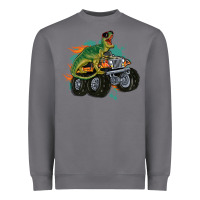 Storm monster truck and t rex dinosaur Heavyweight Sweatshirt - MaliasSmallBusiness
