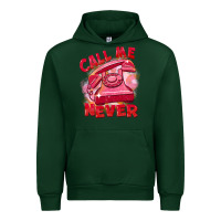 Forest Green Call me never Urban Hoodie - FaDigitalArtStudio