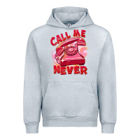 Heather Grey Call me never Urban Hoodie - FaDigitalArtStudio