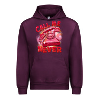 Mauve Wine Call me never Urban Hoodie - FaDigitalArtStudio