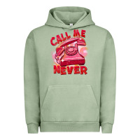 Pigment Oil Green Call me never Urban Hoodie - FaDigitalArtStudio