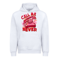 White Call me never Urban Hoodie - FaDigitalArtStudio