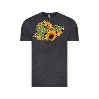 Vintage Black cactus leopard sunflower glitter  patch Vintage Tee - AdoDesignShop