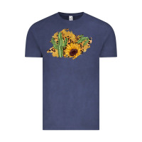 Vintage Denim cactus leopard sunflower glitter  patch Vintage Tee - AdoDesignShop