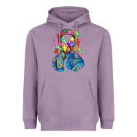 Lavender autism awareness with boxing gloves Heavyweight Hoodie - NancyCooperArtShop