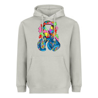 Moon Dust autism awareness with boxing gloves Heavyweight Hoodie - NancyCooperArtShop