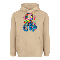 Mushroom autism awareness with boxing gloves Heavyweight Hoodie - NancyCooperArtShop