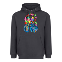 Smoke autism awareness with boxing gloves Heavyweight Hoodie - NancyCooperArtShop