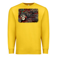 Lemon I'm so freaking merry skeleton messy bun Premium Sweatshirt - NancyCooperArtShop