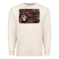 Sandshell I'm so freaking merry skeleton messy bun Premium Sweatshirt - NancyCooperArtShop
