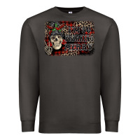 Smoke I'm so freaking merry skeleton messy bun Premium Sweatshirt - NancyCooperArtShop
