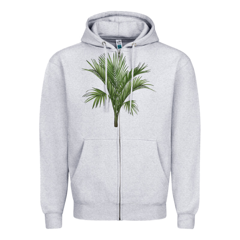 Botanical Majesty Palm Illustrations Zipper Hoodie by LillyAllenDesigns | Teevron