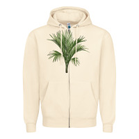 Sandshell Botanical Majesty Palm Illustrations Zipper Hoodie - LillyAllenDesigns