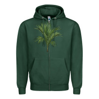 Sports Green Botanical Majesty Palm Illustrations Zipper Hoodie - LillyAllenDesigns