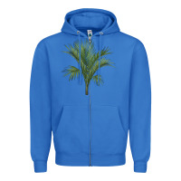 True Royal Botanical Majesty Palm Illustrations Zipper Hoodie - LillyAllenDesigns