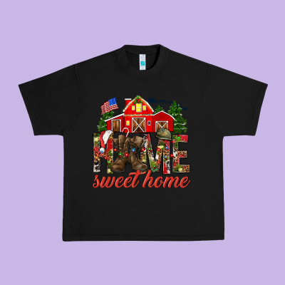Army Christmas Home Sweet Home Urban Heavy Tee Designed By Nancycooperartshop