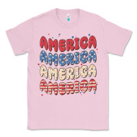 Bubblegum Pink america Classic Tee - MaliasSmallBusiness