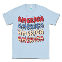 Dusty Blue america Classic Tee - MaliasSmallBusiness