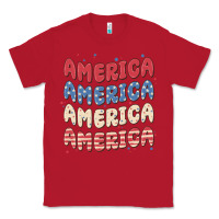 Red america Classic Tee - MaliasSmallBusiness