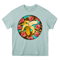 Arona banana and strawberries with tiger pattern Heavy Core Tee - BarkalooDesign