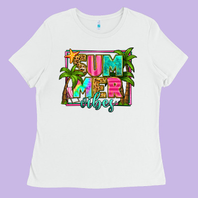 Summer Vibes Ladies Tee Designed By Zillion Design Studio