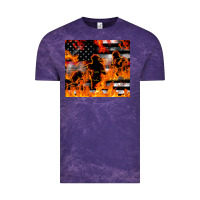 Cloud Purple firefighter thin red lin Vintage Tee - LillyAllenDesigns