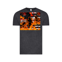 Vintage Black firefighter thin red lin Vintage Tee - LillyAllenDesigns