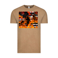 Vintage Coffee firefighter thin red lin Vintage Tee - LillyAllenDesigns