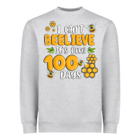 Heather Grey i cant beelieve its been 100 days Heavyweight Sweatshirt - MaliasSmallBusiness