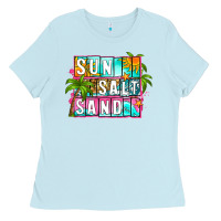 Baby Blue sun salt sand summer Ladies Tee - Zillion Design Studio
