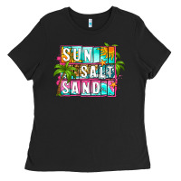 Black sun salt sand summer Ladies Tee - Zillion Design Studio