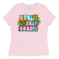 Bubblegum Pink sun salt sand summer Ladies Tee - Zillion Design Studio